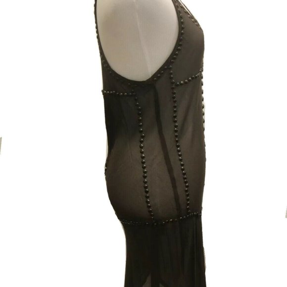 ISABEL MARANT Silk Gray Studded Mini Tank Dress - Picture 4 of 8